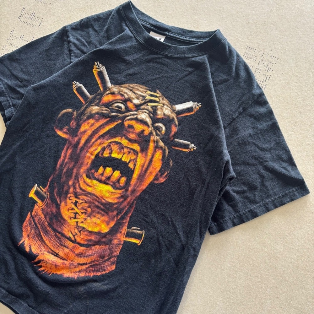 Y2K Anvil Frankenstein Graphic T-shirt